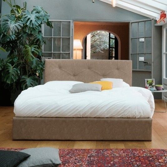 Letto Tiziano 160×190 contenitore in tessuto