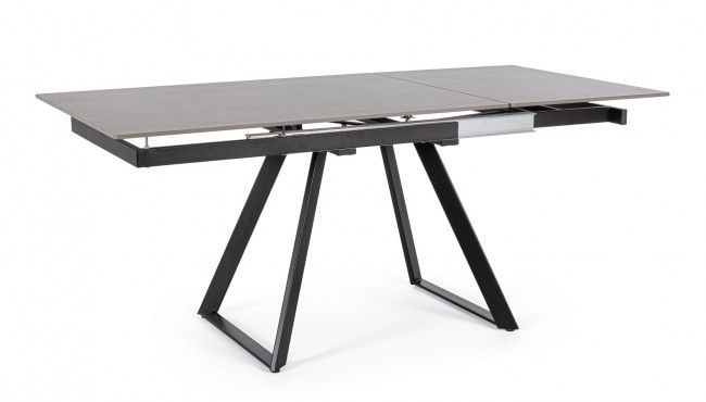 TAVOLO ALL. REETA 120/180X90 NERO/GRIGIO