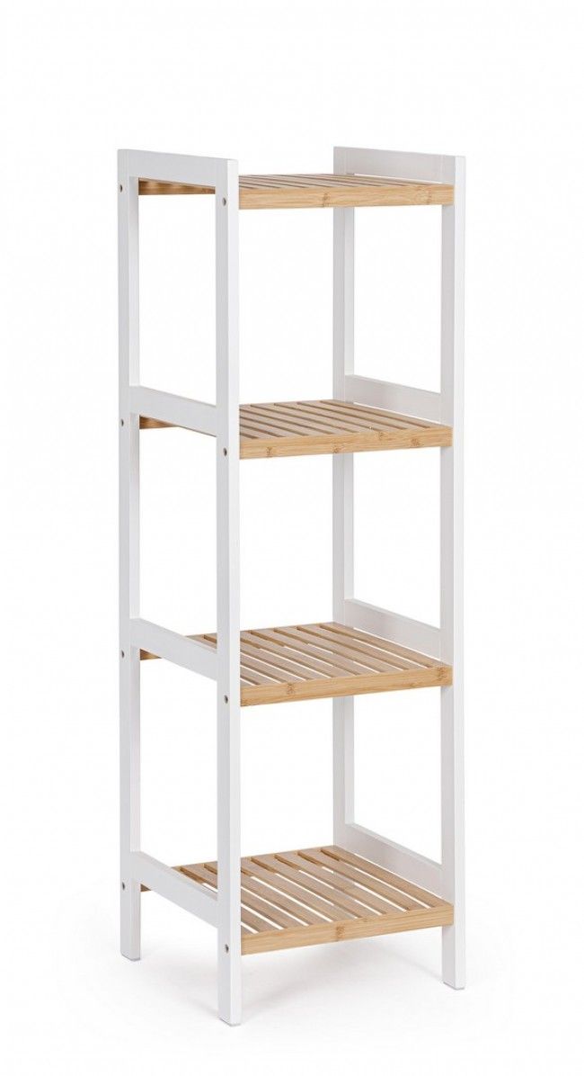 SCAFFALE 4P BROOKLYN NAT-BIANCO H110