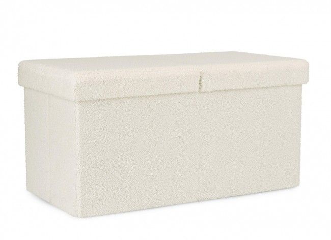 POUF CONT.PIEG. JORIS RET BOUCLE BIANCO