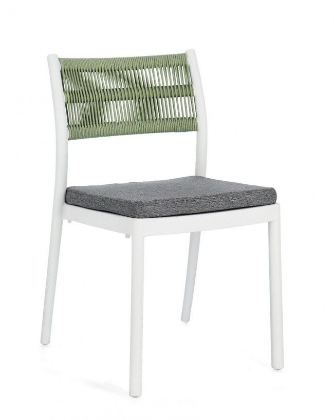 SEDIA C-C ALVIN BIANCO/VERDE