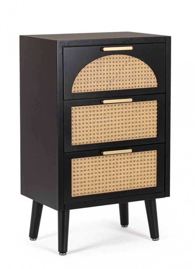 CASSETTIERA 3C JOSINE NERO