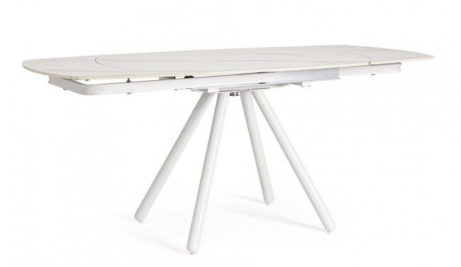 TAVOLO ALL.RAITA 119/178X89.4 BIANCO/BIA