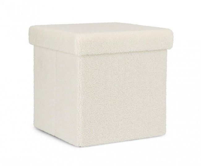 POUF CONT.PIEG. JORIS QU BOUCLE BIANCO