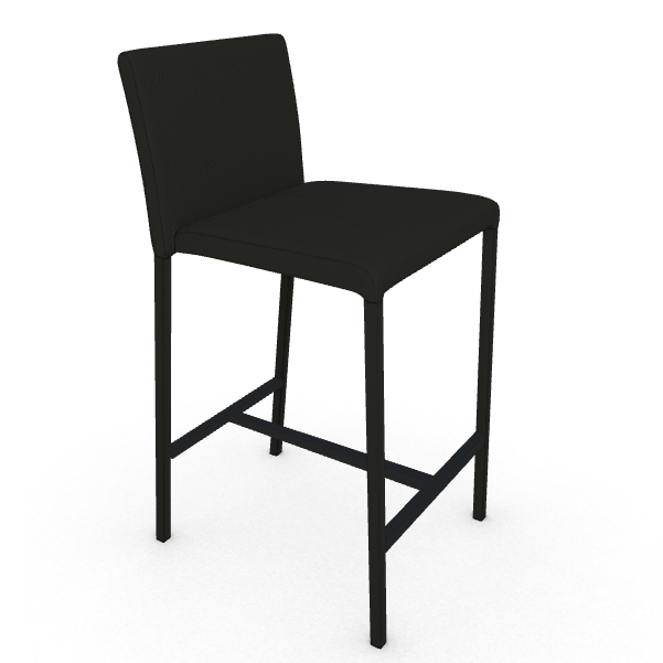 Sgabello kids colore ecopelle nero