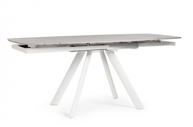 TAVOLO ALL.RAILI 119.5/180X85 BIANC/GR C