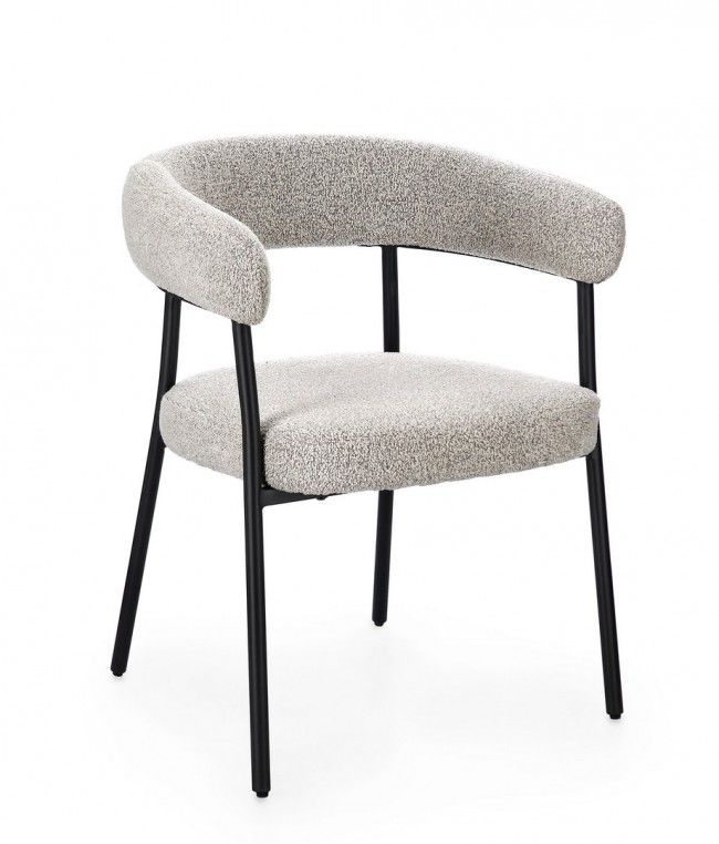 SEDIA C-BR GIAELE NERO/TORTORA