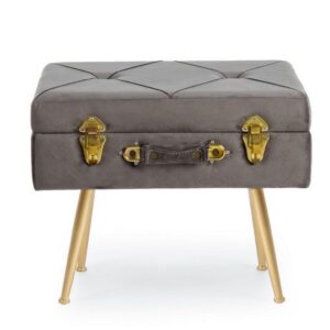 Sgabello contenitore grigio Polina Bizzotto