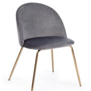 SEDIA TANYA VELLUTO GRIGIO SCURO