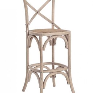 SGABELLO BAR CROSS GRIGIO NATURALE