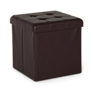 POUF CONT.PIEG C-B MAGDA QU PVC MARRONE