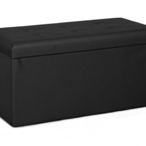 POUF CONT.PIEG C-B MAGDA RET. PVC NERO
