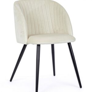 SEDIA QUEEN VELVET BIANCO