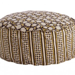 POUF CALAIS NERO C-TULIPANO-ROMBO D65X25