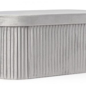 POUF CONT. JOCELYN OV VELLUTO GRIGIO