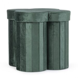 POUF CONT. JOCELYN VELLUTO VERDE