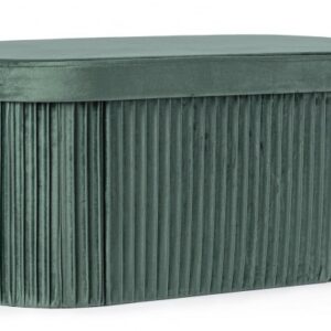 POUF CONT. JOCELYN OV VELLUTO VERDE