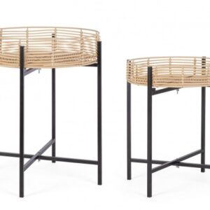 SET2 TAVOLINO RENDY TO NATURALE-NERO
