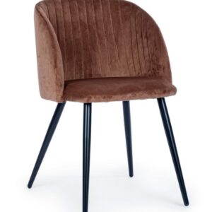 SEDIA QUEEN VELVET RUGGINE