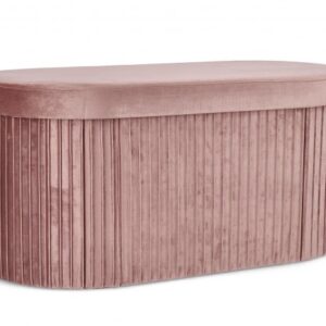 POUF CONT. JOCELYN OV VELLUTO ROSA ANT