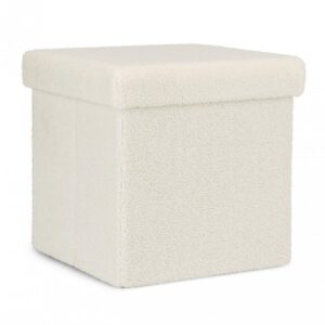 POUF CONT.PIEG. JORIS QU BOUCLE BIANCO