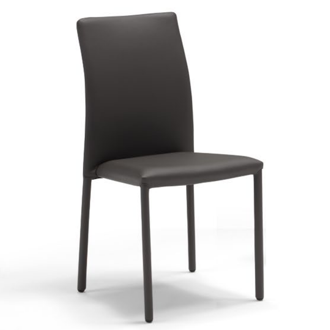 Sedia SD09 in ecopelle nera – Imba