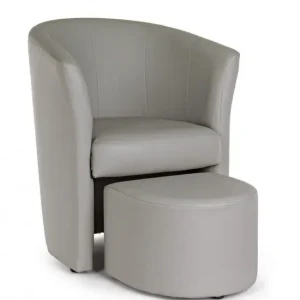 POLTRONA C-POUF RITA GRIGIO CHIARO