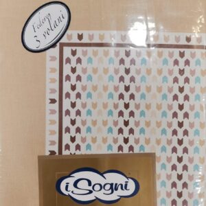 Set lenzuolo singolo "I Sogni" beige con fantasia